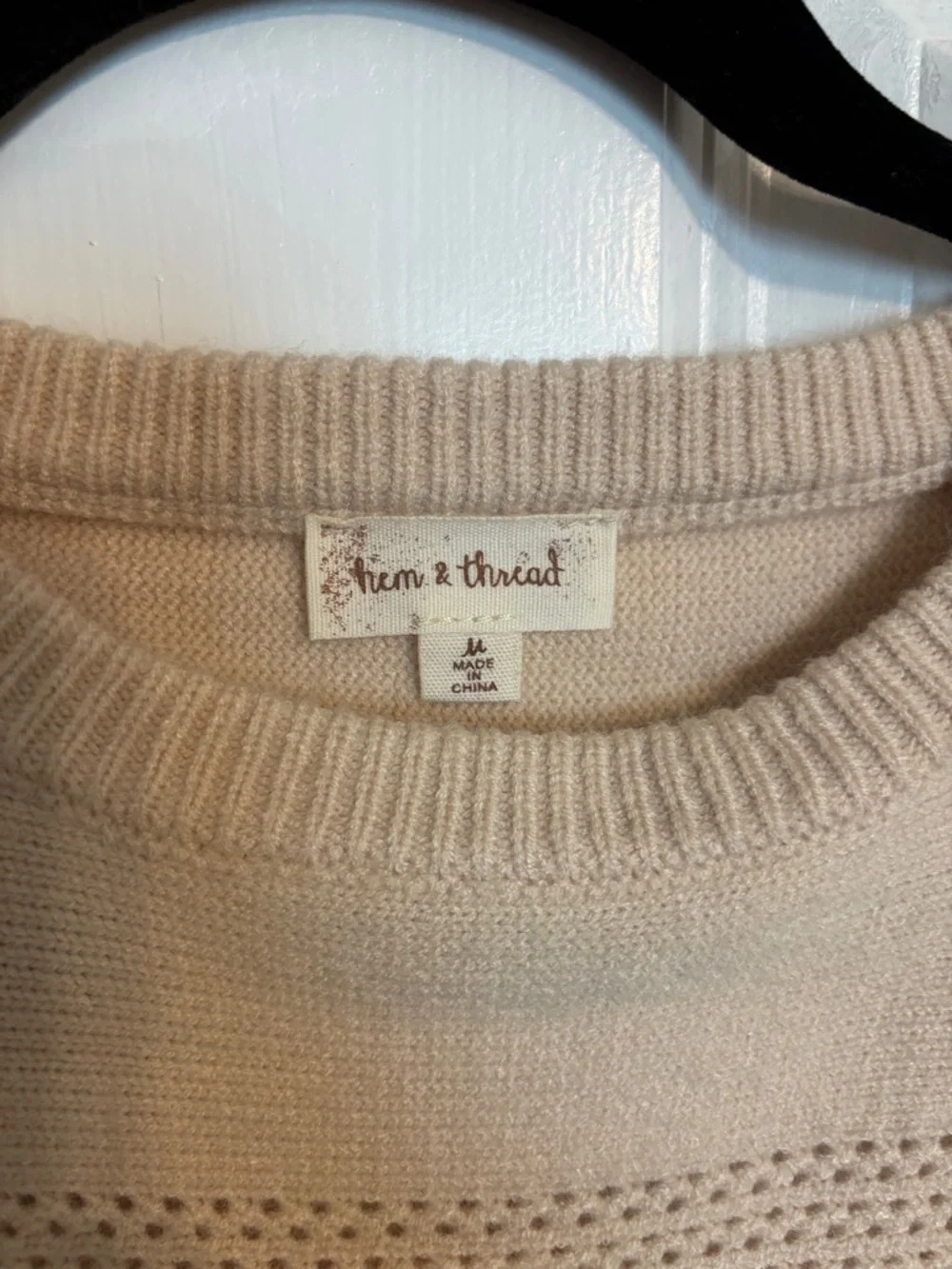 Hem & Thread Crewneck Knit Sweater - Picture 5 of 5